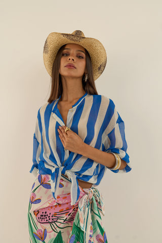 CAMICIA TUCSON RIGHE BLU