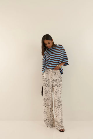 PANTALONE BANDANAS BIANCO