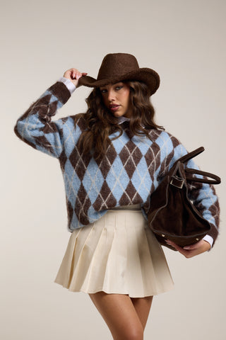 Gonna a pieghe CLÍO WHITE