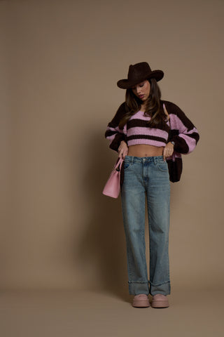 Jeans slavato TURN-UP CLEAR