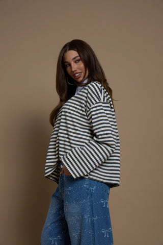 Maglia squadrata a righe MARTINA