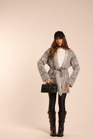 Cardigan Jacquard Grey