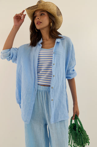 COORDINATO LINO ALGHERO AZZURRO