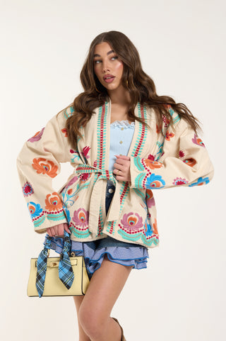 FLOR DE VIDA RICAMATA JACKET