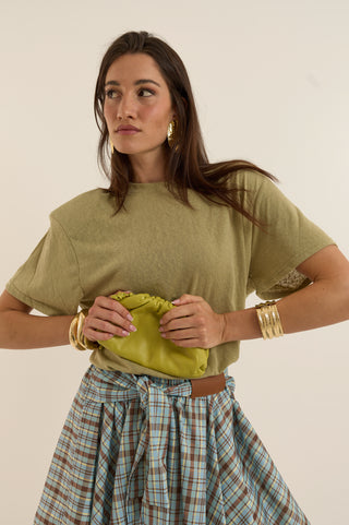 T-SHIRT con spallina imbottita COTTON VERDE