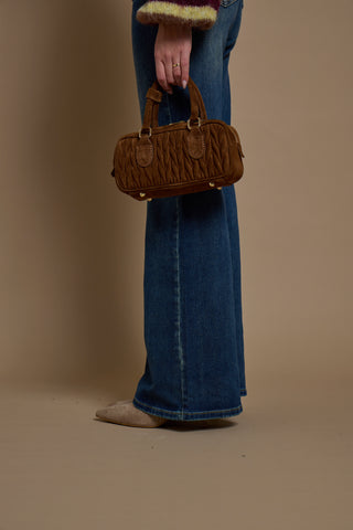 MINI QUILT SUEDE BAG