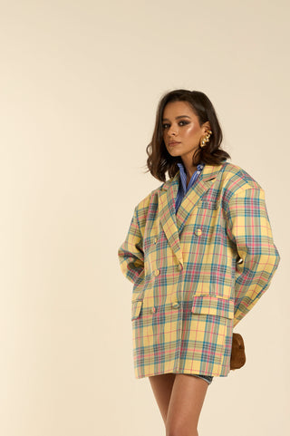 BLAZER YELLOW TARTAN