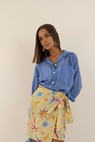 CAMICIA RIGATA AZZURRO