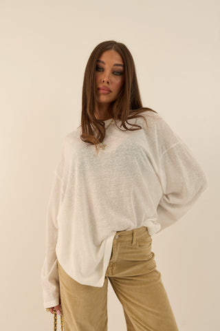 MAGLIA MANICA LUNGA ESSENTIAL BIANCO