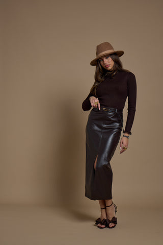 Longuette in pelle AUTUMN