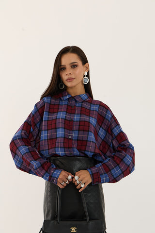 CAMICIA OVERSIZE SCOZIA