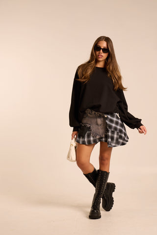 Skort a camicia quadretti