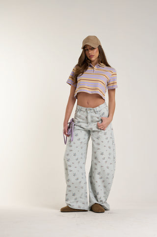 JEANS BALLOON FIORE LIBERO