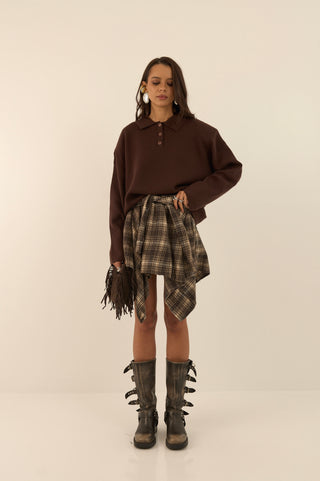 GONNA A CAMICIA MARTY INVERNO CAMMELLO
