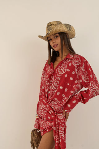COORDINATO BANDANA PONENTE ROSSO