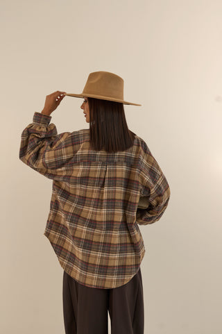 CAMICIA TARTAN RILEY BEIGE