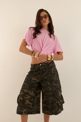 T-SHIRT con spallina imbottita COTTON PINK