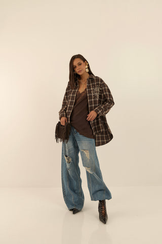 CRASH DENIM JEANS