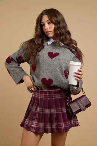 Pullover BURGUNDY HEART