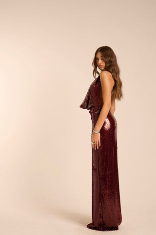 Abito lungo paillettes KIRA