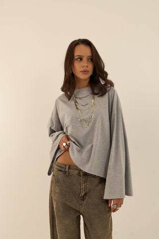 MAGLIA SQUADRATA BEL GRIGIO