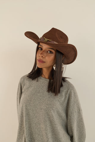 CAPPELLO SUEDE DAKOTA MARRONE