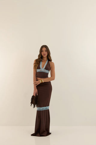 COORDINATO CLEO CHOCOLATE&SKY