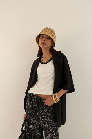 PANTALONE BANDANAS NERO
