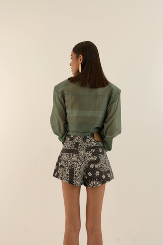 SHORTS BANDANABLACK