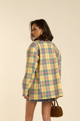 BLAZER YELLOW TARTAN