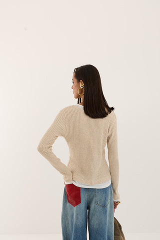 MAGLIA COSTE LAYER BEIGE