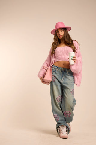 Jeans Pink Bloom
