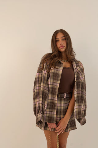 CAMICIA TARTAN BLAIR ROSA