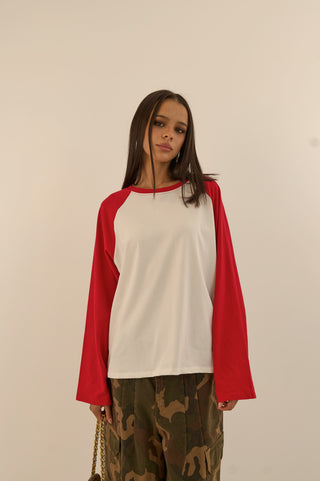 MAGLIA BASEBALL ROSSO