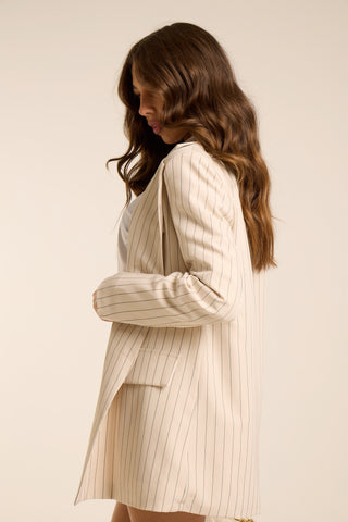 Completo gessato Franklin BEIGE