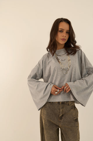 MAGLIA SQUADRATA BEL GRIGIO