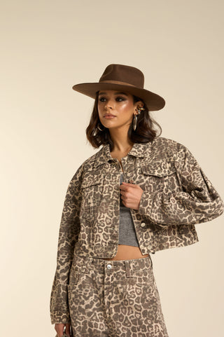 SAVANNA CROP DENIM JACKET