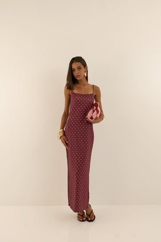 ABITO CANNES POIS BORDEAUX