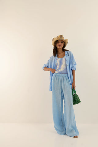 COORDINATO LINO ALGHERO AZZURRO