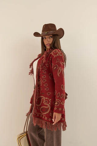 CARDIGAN MONTANA ROSSO MATTONE