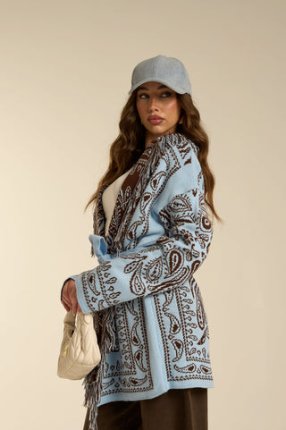 Cardigan Jacquard BLUE