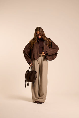 Bomber in suede BRUNA