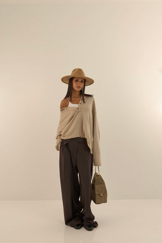 MAGLIA AMPIA WEEKEND BEIGE