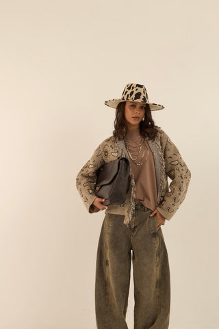 MICRO CARDIGAN DALLAS BEIGE