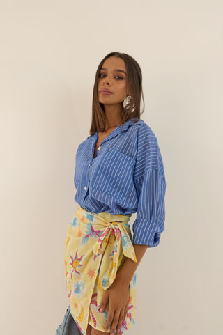 CAMICIA RIGATA AZZURRO