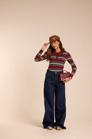 Jeans BLUE CONSTRASTIE