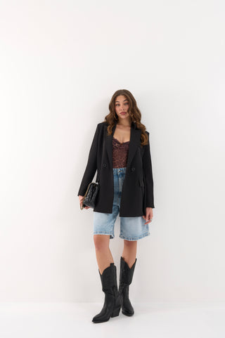 BLAZER DOPPIOPETTO OVERSIZE NERO