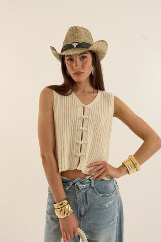 ROMANTIC GILET CREMA