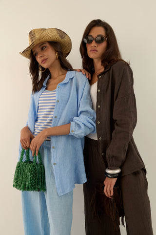 COORDINATO LINO ALGHERO AZZURRO