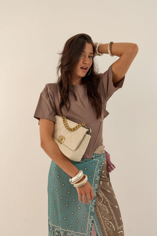 MAGLIA CROP NEVERLAND TORTORA